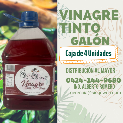 Vinagre Tinto Galón